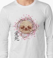 CHERRY BLOSSOM SKULL Long Sleeve T-Shirt