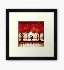 Blue Phone Box Cloud Framed Print