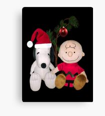 SNOOPY & CHARLIE BROWN FESTIVE CHRISTMAS-JOURNAL.. PICTURE AND OR CARD ECT Canvas Print