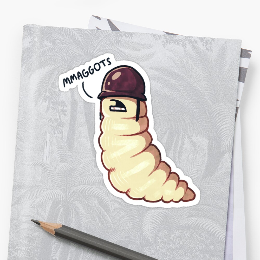 Team Fortress 2 Soldier Maggot Sticker By Relaxdesigns Redbubble 4780