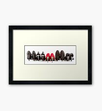 High heels red and black Framed Print
