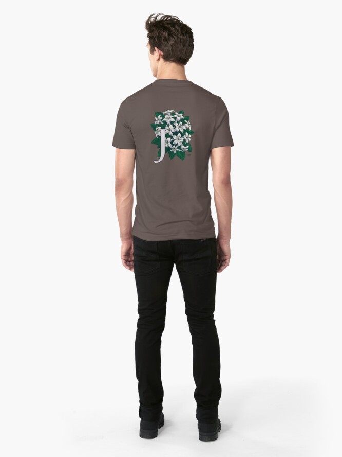 Alternate view of J is for Jasmine - full image Slim Fit T-Shirt
