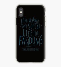 Vinilo o funda para iPhone Tiré mi vida social por fandoms ... la broma nunca tuvo una