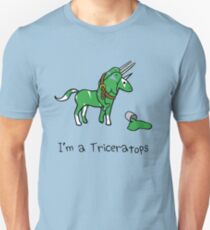 Ich bin ein Triceratops (Einhorn + Narwale) Unisex T-Shirt