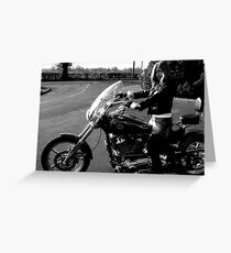 Film Noir Punk Harley Davidson Greeting Card