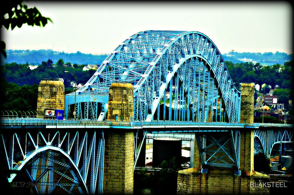 "The McKees Rocks Bridge Pittsburgh PA." by BLAKSTEEL Redbubble