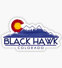 Hölzerne Berge Schwarzen Falken Colorados Sticker