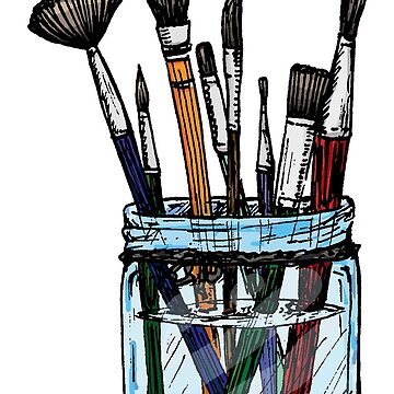 artist, brushes, paint brushes Poster for Sale by msapparels