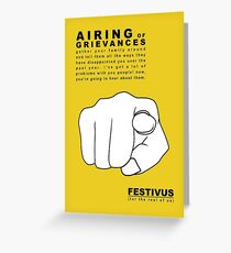 FESTIVUS airing of grievances illustration Greeting Card