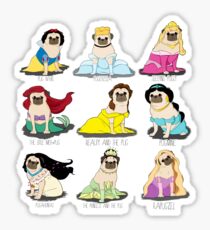 Pug Princesses Sticker