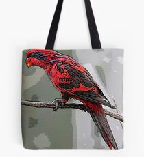Blue Streaked Lory Bird Poster Print & Card Tote Bag