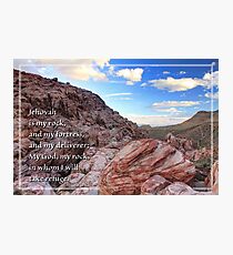 Jehovah is My Rock (Card) Photographic Print
