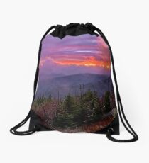 Clingman's Dome Sunset Drawstring Bag