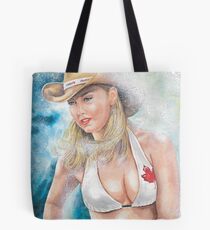 Canada Day Cowgirl Tote Bag