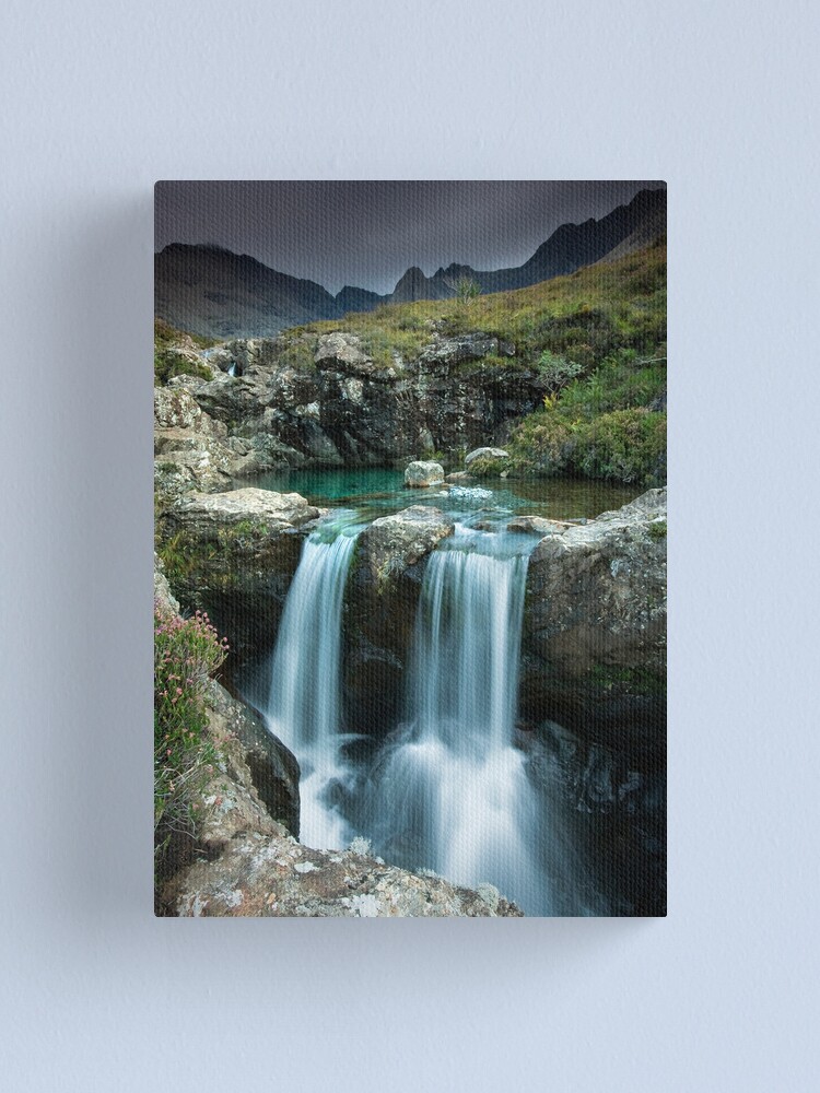 Alternate view of Isle of Skye : Twin Fairy Falls Canvas Print