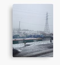 Beeston Canal. Snow Canvas Print
