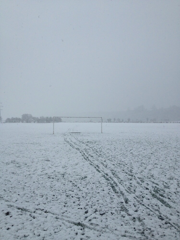 Football pitch. Snow by robsteadman