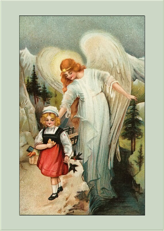 "Vintage Angel Card-Angel with Child" by Yesteryears | Redbubble