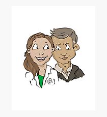 Molly Hooper and DI Lestrade Photographic Print