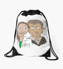 Molly Hooper and DI Lestrade Drawstring Bag