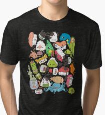 Camiseta de tejido mixto Sushi Bar: El punto de Nori-vuelta