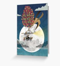 Flying Bicycle Greeting Card