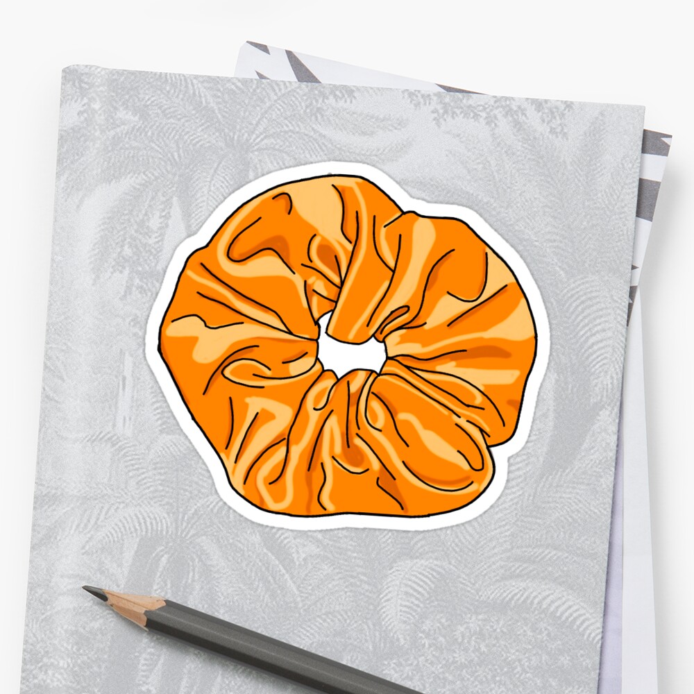 orange-vsco-scrunchie-art-sticker-by-keerthigirish-redbubble