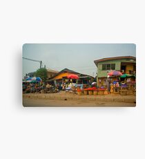 Street Shops Lagos 1 Canvas Print