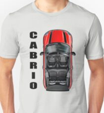 Mini Cooper Cabrio T-Shirt in Red Unisex T-Shirt