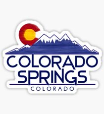 Colorado Springs Colorado wood mountains Sticker