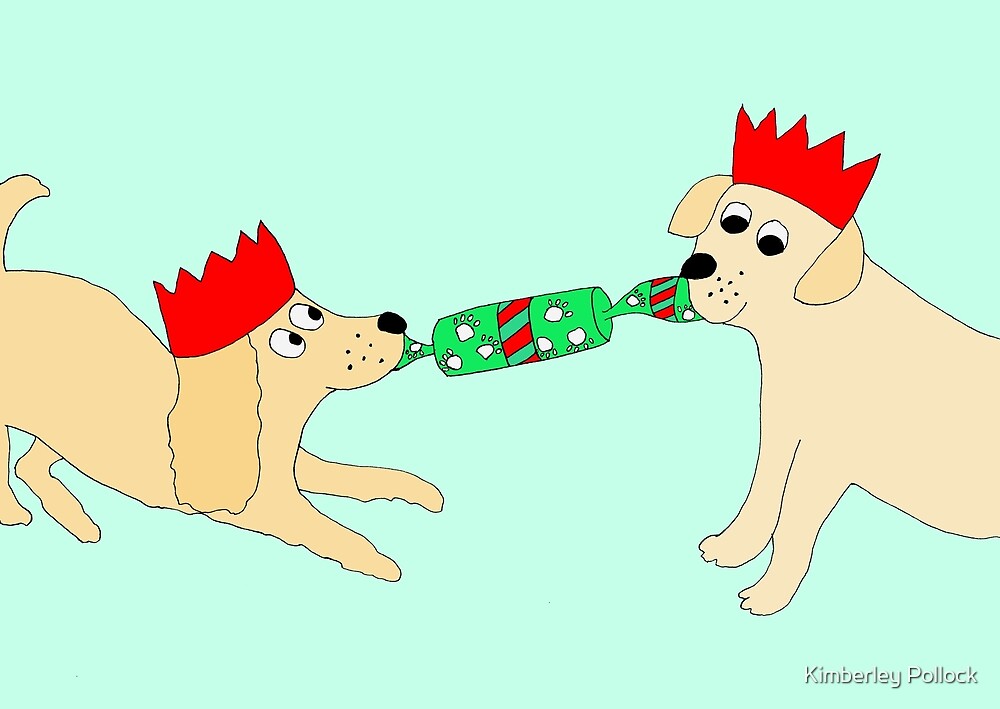 "Cristmas Cracker Dogs" by Kimberley Pollock Redbubble