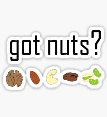 got nuts? (row of nuts) Sticker