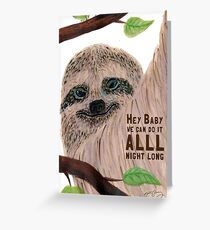 Seductive Sloth Greeting Card