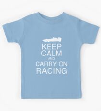 Keep Calm and Carry On Racing (car) Kids Tee
