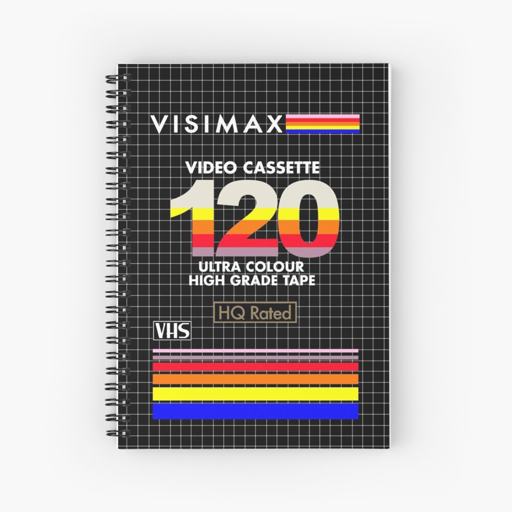 "Blank VHS Cover" Spiral Notebook by Baskervillain Redbubble