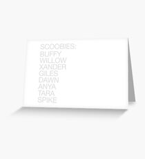 The Scoobies (light type) Greeting Card