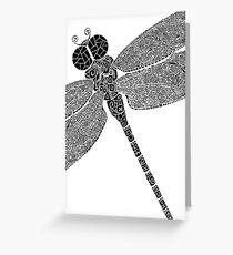 Dragon Fly Doodled Greeting Card
