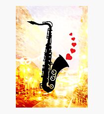 Sax and Love Photographic Print