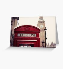 A very London telephone box Greeting Card