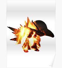 Cyndaquil used Ember Poster