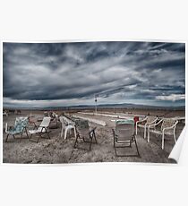Salton Sea Series: Lounging at the shuffleboard site Poster
