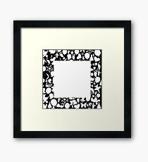 white square Framed Print