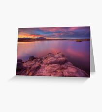 Willow Lake Pink Blue Greeting Card