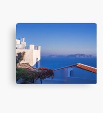 Typical Greek local Houses Nisyros Island Aegean Sea Canvas Print