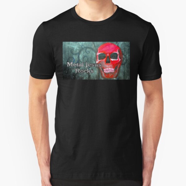 Metal Jesus Rocks Slim Fit T-Shirt