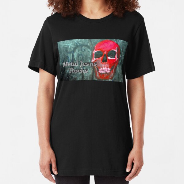 Metal Jesus Rocks Slim Fit T-Shirt