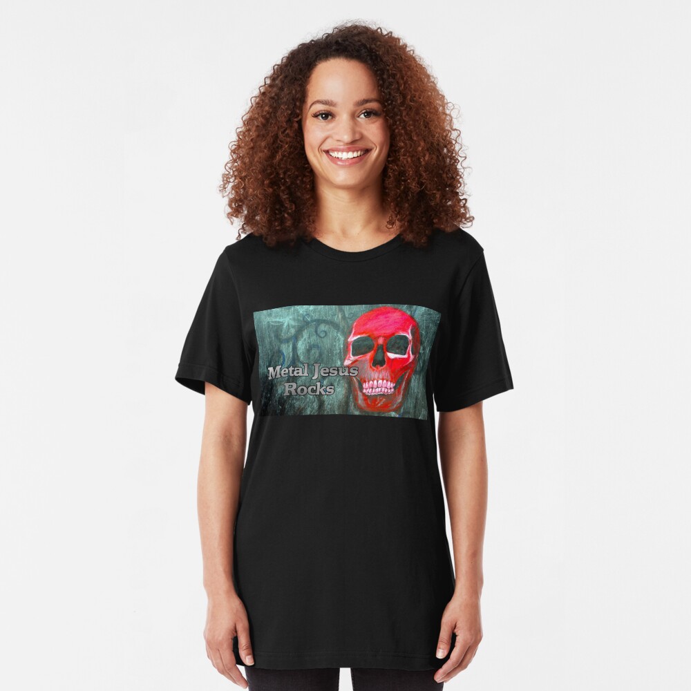 Metal Jesus Rocks Slim Fit T-Shirt