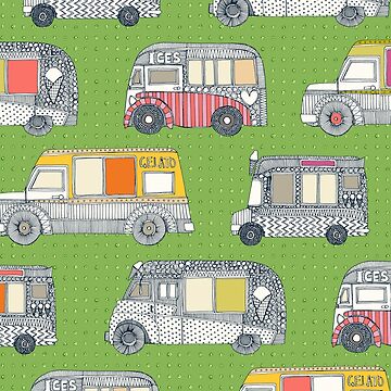 Artwork thumbnail, ice cream trucks green by scrummy