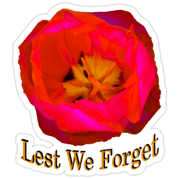 Lest We Forget Poppy Stickers By Ron Marton Redbubble