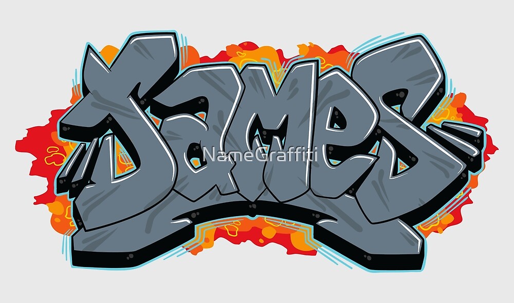 james-graffiti-name-by-namegraffiti-redbubble